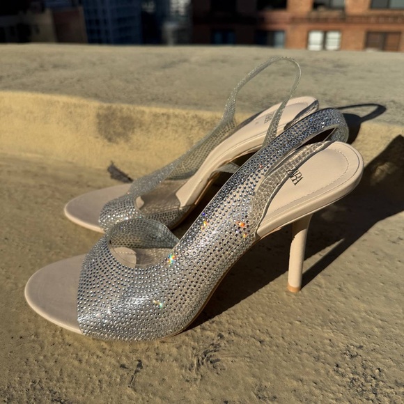 Zara Glittering Silver Sandals - Picture 2 of 4